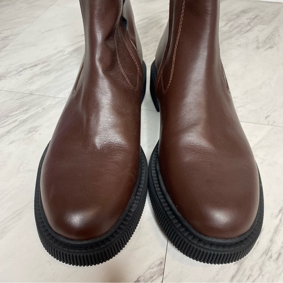 New! Franco Sarto Jinta Brown Faux Leather Bootie 8 1/2 - Picture 9 of 14